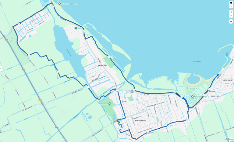 Parcourskaart 16 km