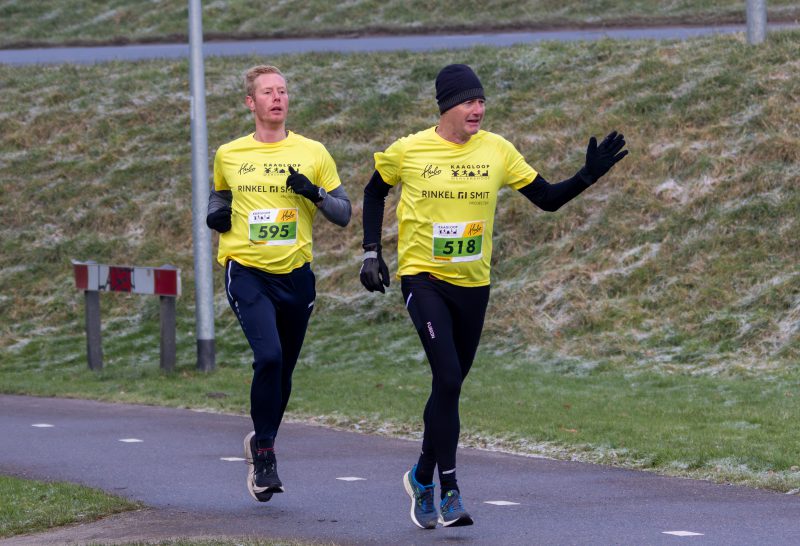 Kopgroep lopers tijdens de Kaagloop
